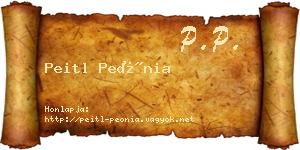 Peitl Peónia névjegykártya
