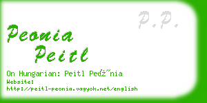 peonia peitl business card